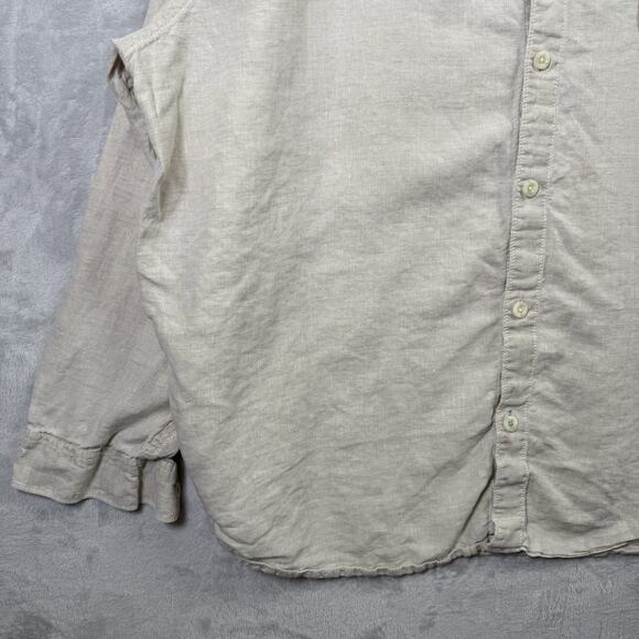 Tommy Bahama Button Up Shirt Men's XXL Linen Cream Tropical Breathable Pocket - Picture 4 of 16